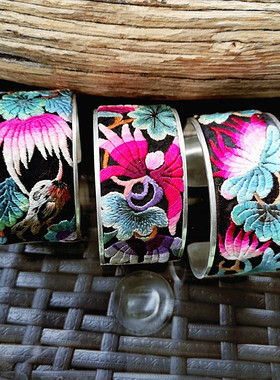 苗银民族风百搭饰品手镯