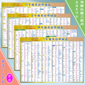 外研版 6年级英语音标单词贴图墙贴挂图 三年级起点英语同步小学3