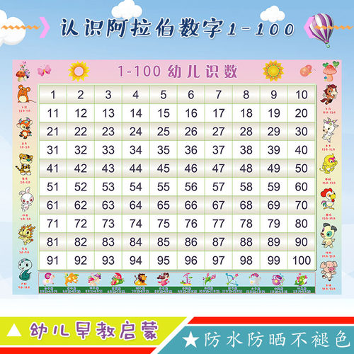 早教算术100识数加减分解膜防水
