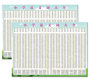 小学语文近义词大全反义词汇总积累复习海报贴纸学习墙贴挂图