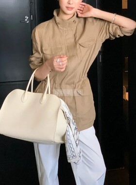 纯原同柜品质LP女装明星同款100%亚麻轻奢老钱风旅行者夹克外套