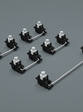 新品GATERON佳达隆钢板凡客银拾光白卫星轴镀银钢丝机械键盘配件