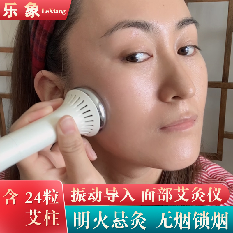 墣缇无烟面部艾灸仪眼部温灸棒按摩导入艾炙神器便携美容棒桃花灸