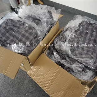 LF日单原D好货全棉格子衬衫 外贸出口新品磨毛纯棉格子长袖女衬衣