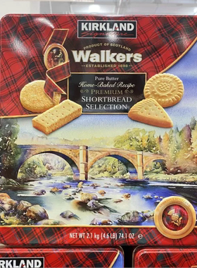 英国沃尔克斯Walkers黄油曲奇饼干铁盒苏格兰油酥礼盒礼2.1kg现货