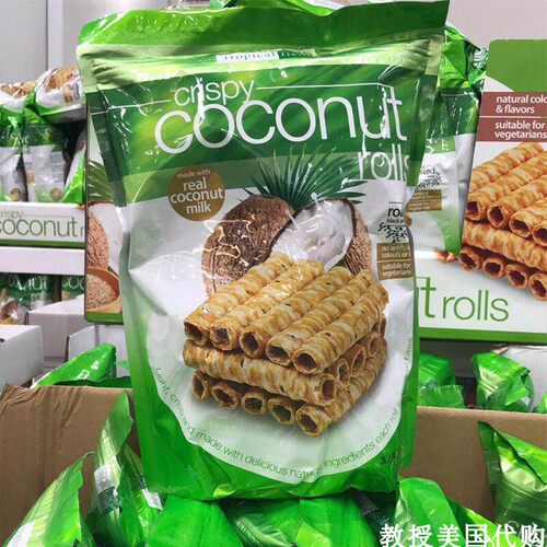 代购澳洲椰子卷椰奶蛋卷零食现货