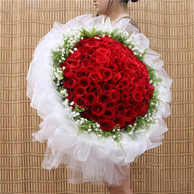 1.5米黑色雪纱 包99朵玫瑰大花束纱网 花艺鲜花包装纱幔 婚庆布置