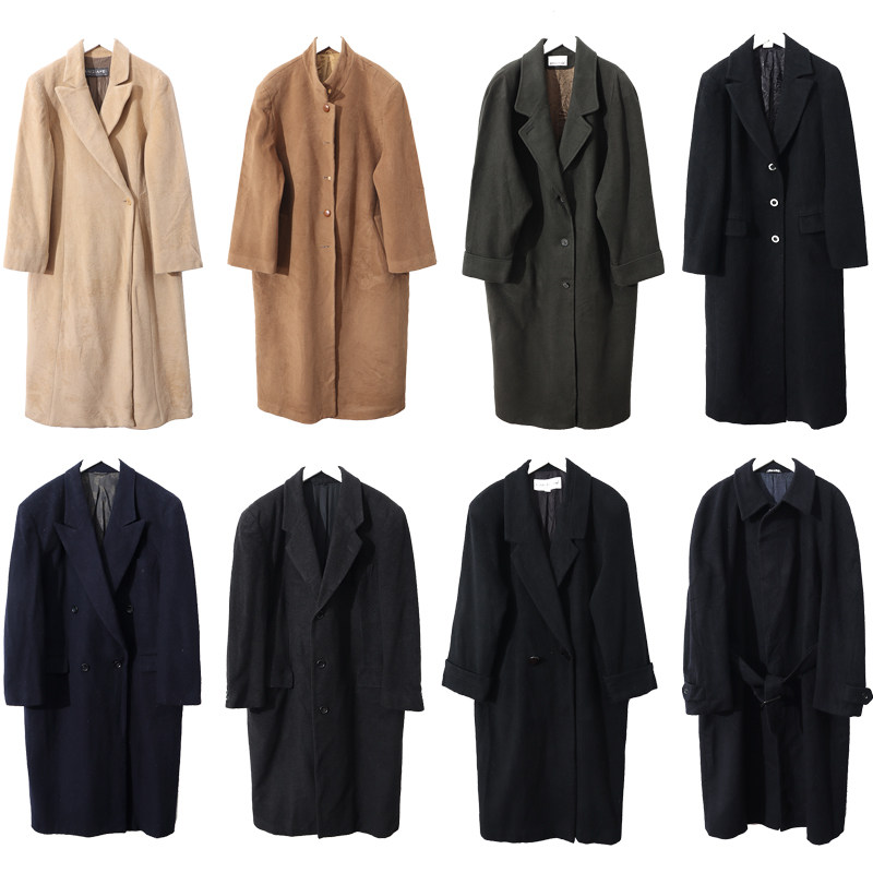 日制古着Vintage复古羊毛大衣尖货宽松气质中长款毛呢外套冬季161,女装/女士精品,毛呢外套,淘宝优惠券,粉丝福利购,淘宝优惠卷