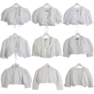 欧美古着vintage复古巴伐利亚内搭上衣孤品尖货奥地利纯棉衬衫A8