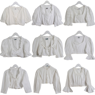 欧美古着vintage复古巴伐利亚内搭上衣孤品尖货奥地利纯棉衬衫