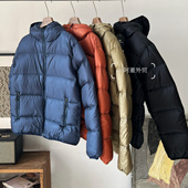 「阿董外贸」超轻暖日本户外防泼水90白鹅绒男女款 立领帽子羽绒服