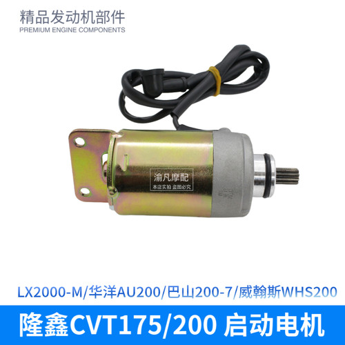 隆鑫沙滩车LC200-M华洋200AU 巴山四轮CVT175 发动机启动马达电机