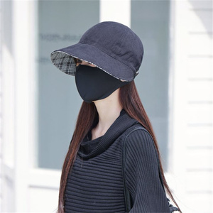 早秋新款双面可戴宽檐鸭舌帽女潮
