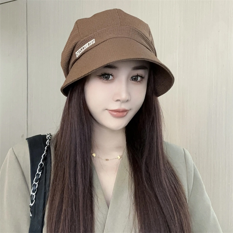 春秋女逛街休闲宽檐显脸小渔夫帽