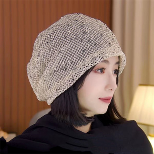 2025夏季 镂空透气薄款 堆堆帽女户外休闲时尚 百搭遮白发显脸小 新款
