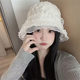 春夏季 百搭显脸小盆帽潮 小众渔夫帽女蕾丝拼接高级感出游拍照韩版