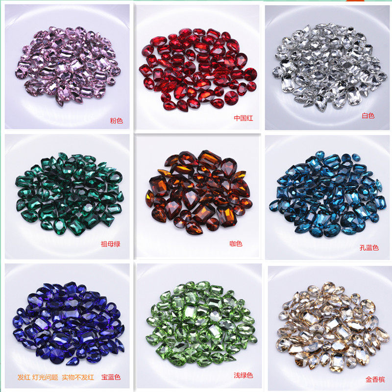 手机壳diy尖底水晶玻璃水钻饰品发卡配件手工材料包套装网红爆款