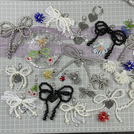 韩版新款鞋花芭蕾舞元素饰品高端装饰黑色银色金属爱心鞋挂饰配饰