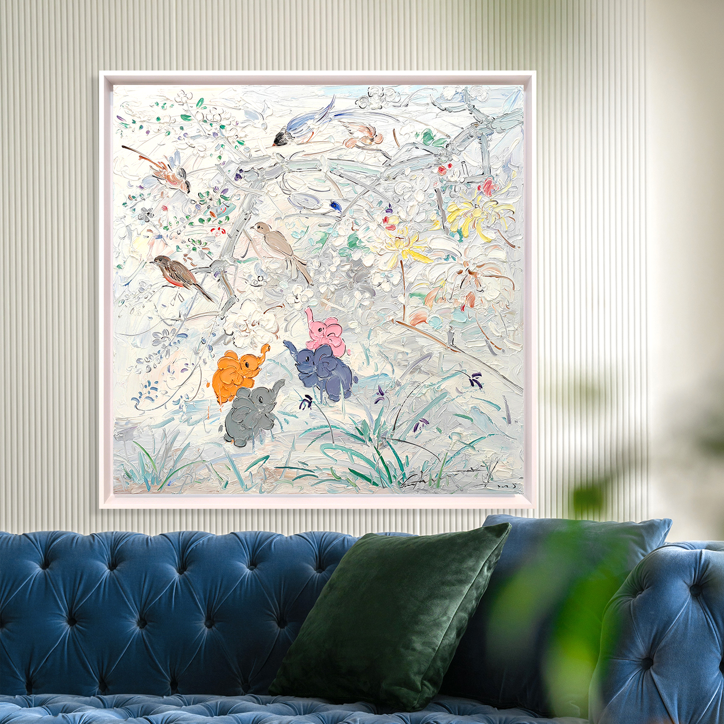 喜上眉梢原创手绘油画