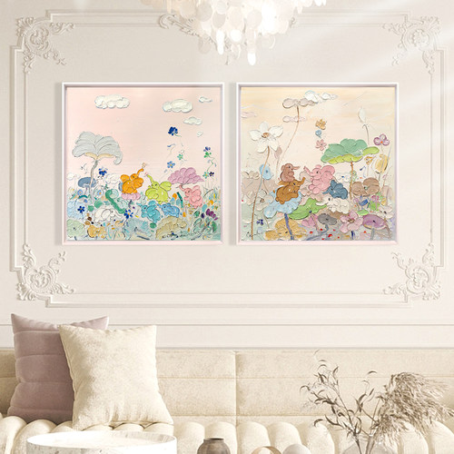 画家志明厚肌理手绘油画