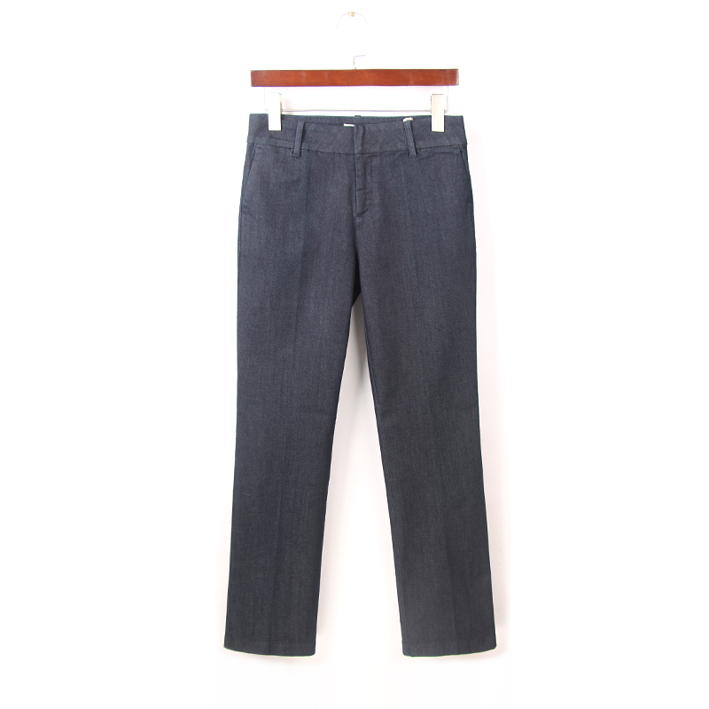 2024春季新款深蓝色牛仔裤女