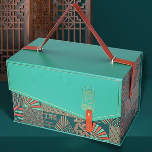 盒空盒高端粽子空礼盒硬盒创意手提定制logo 高档端午节礼品盒包装