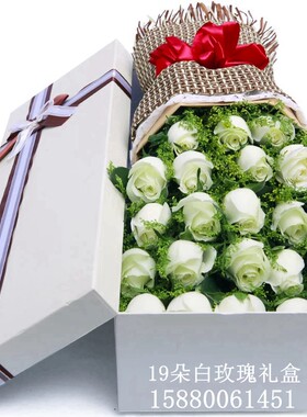 福州合肥蚌埠19朵白玫瑰鲜花速递