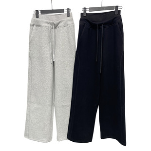 樊樊 早安假两件腰头设计银狐绒运动裤显瘦直筒加绒休闲裤女冬季