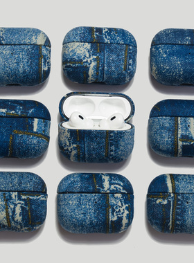 EPUL复古牛仔布艺适用苹果Airpods123Pro2二代小众耳机保护壳套