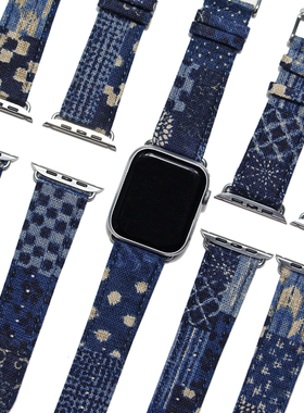 复古小众适用applewatch苹果iwatchs11/10987布艺ultra123手表带