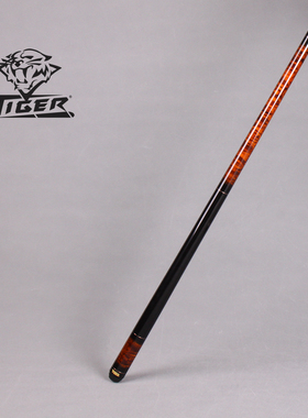台球杆12mm美国TIGER炽虎牌C2-1BR光把实木中黑八桌球美式九球杆