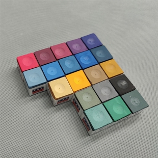 台球巧克粉23色银杯世锦赛美国进口正品枪粉中性细颗粒彩色巧克粉