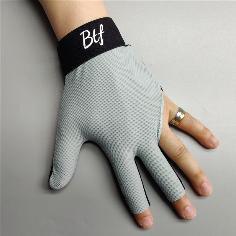 蝴蝶左右手浅灰绿中大码台球手套