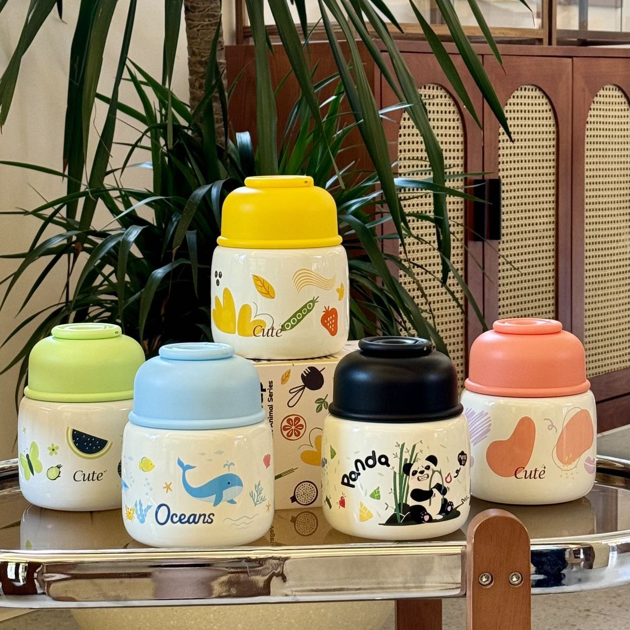 焖烧杯早餐杯新款大肚保温杯便携银耳羹专用带勺保温饭盒