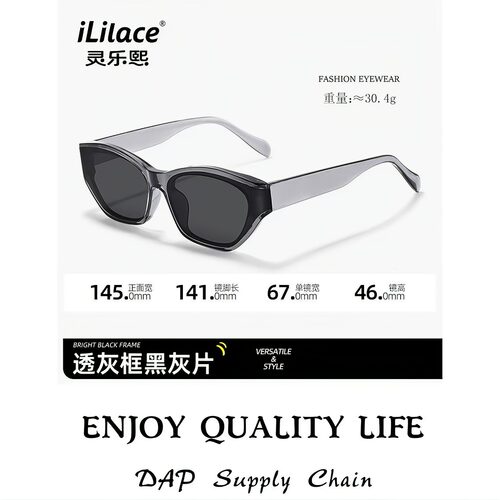 iLilace复古高级烟茶色边框偏光墨镜太阳镜
