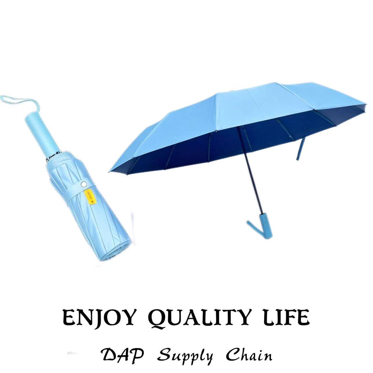 【正品】全遮光防晒玻璃纤维5+3钢股防风24龙骨股晴雨伞