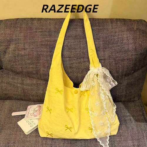 RAZEEDGE蝴蝶结帆布大容量单肩包