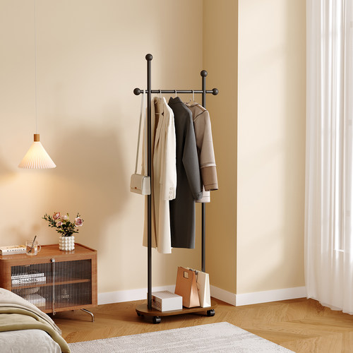 贝匠多功能铁艺收纳可移动挂衣架