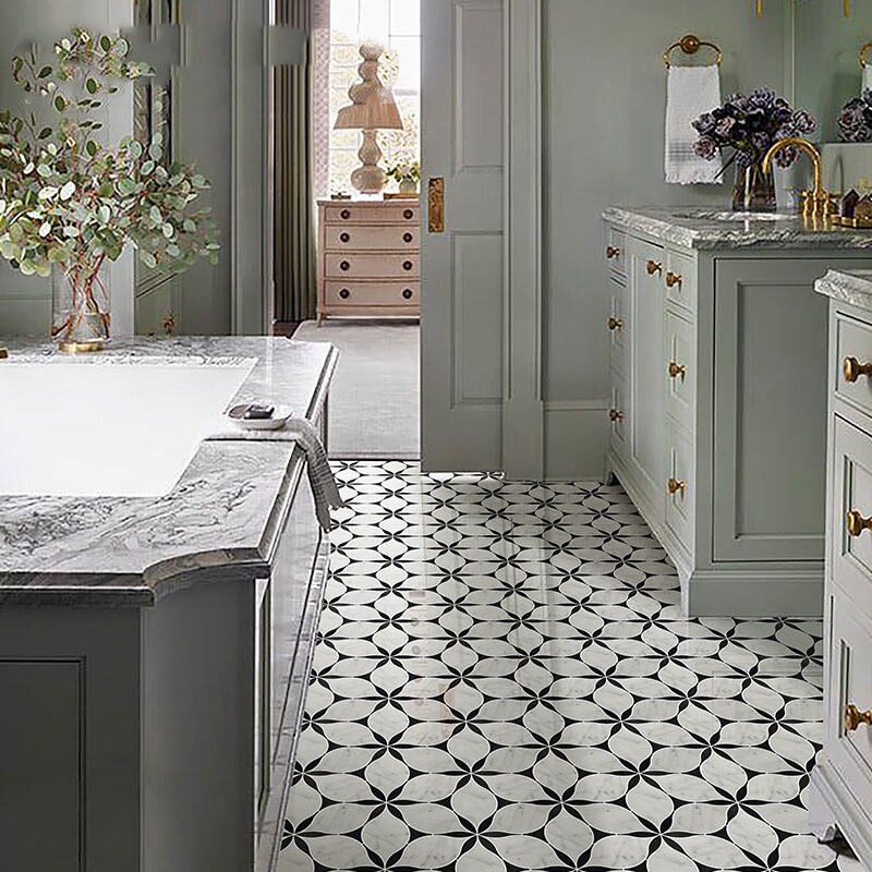 法式风马赛克背景墙酒店餐厅装修玄关大理石拼花阳台卫生间瓷砖