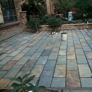 别墅庭院地砖锈板室外户外露台院子防滑天然仿古文化石锈色青石板