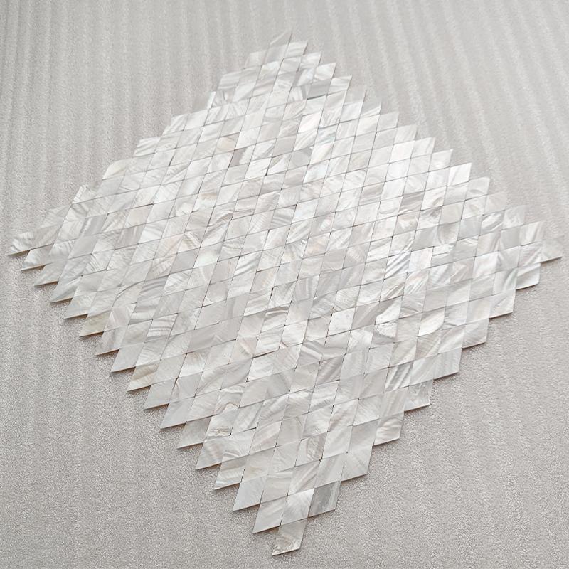 菱形贝壳马赛克密拼环保墙贴