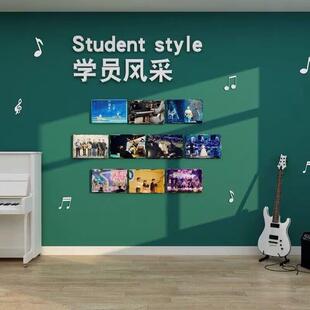 舞蹈房教室装饰布置背景照片教师简介风采文化展示培训机构墙面字