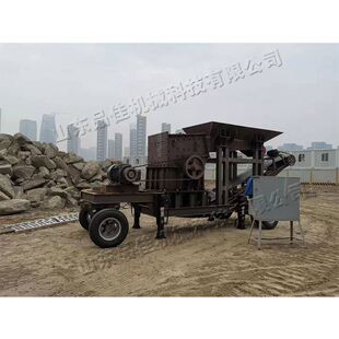 砂石料场移动式箱式细碎机 建筑石头自动粉碎机 立式煤矸石粉煤机