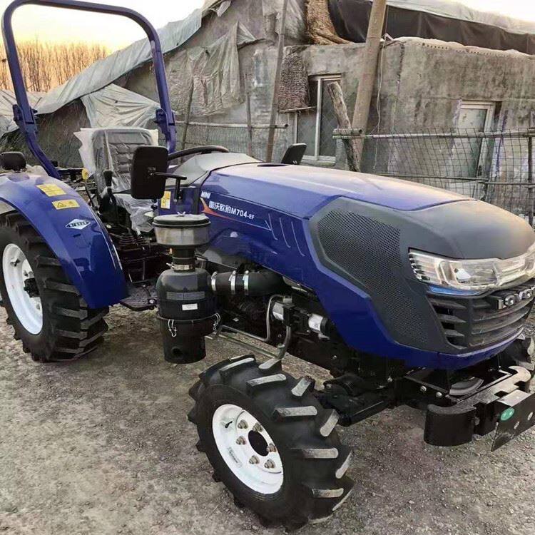 迷你型大棚王拖拉机50马力四轮翻地打田机报价梨园桃园旋耕施肥机