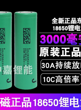 东磁18650锂电池3000mAh大容量30A大功率电动工具大动力电芯3.7V