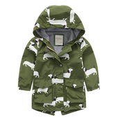 Meanbear春款 男女童上衣纯棉里 风衣儿童春秋外套防风防水中长款