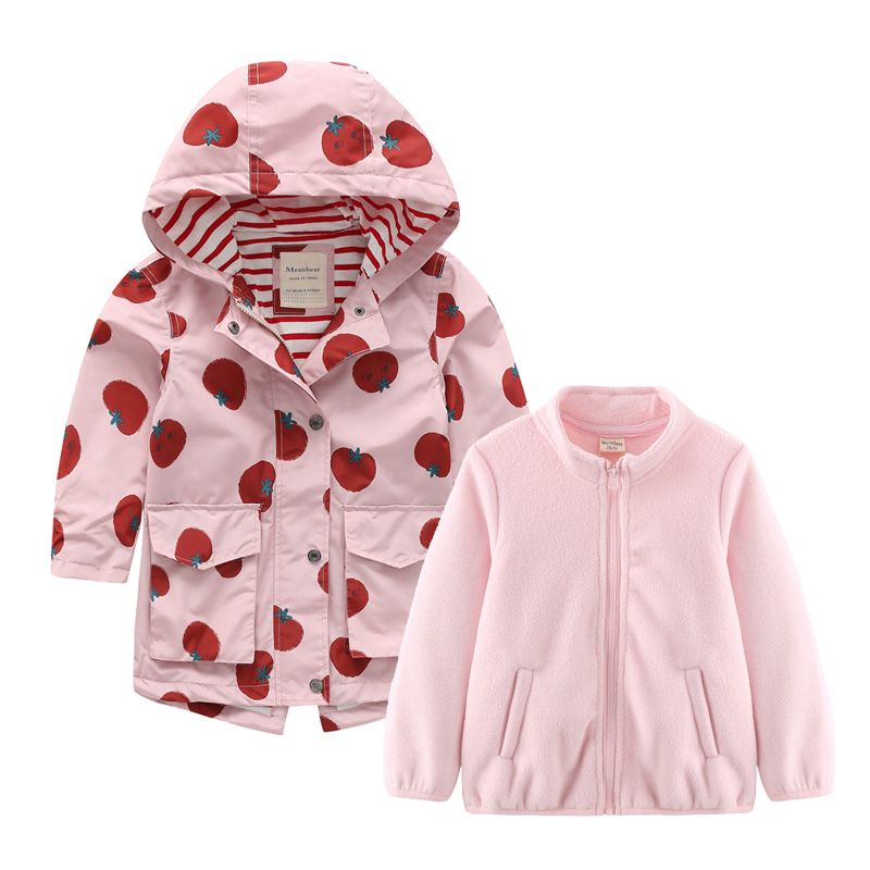 风衣秋冬款外套摇粒绒中小童