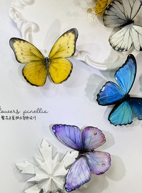 磁吸仿真立体蝴蝶冰箱贴树脂滴胶材质纯手工原创设计