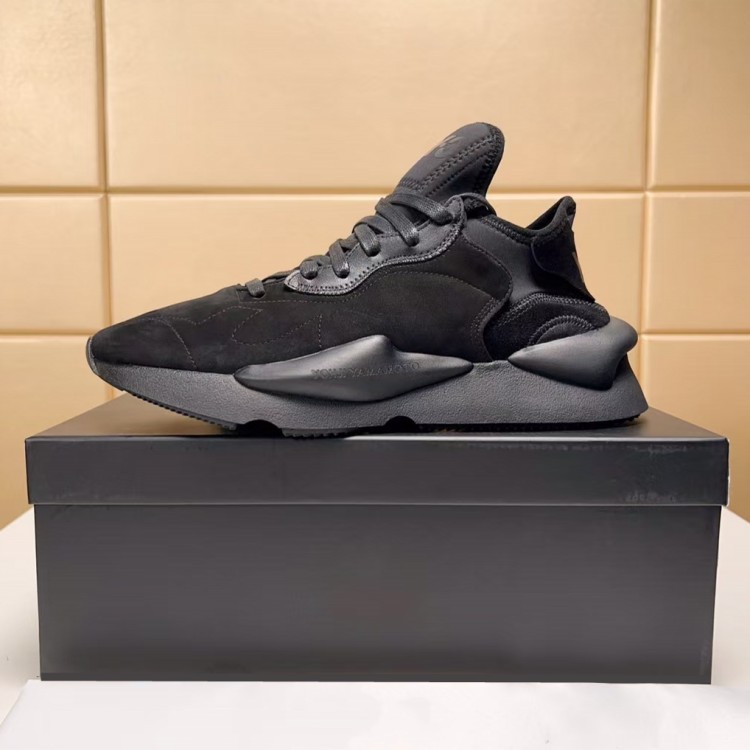 欧洲站2025春秋新款真皮透气厚底老爹鞋Y3情侣小白鞋系带动休闲鞋