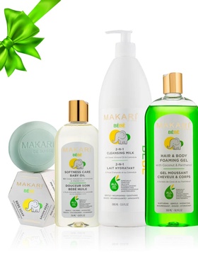 Makari Baby Shampoo Bebe Oil Hair Body Foaming Gel婴幼儿护理